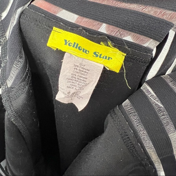 Black Off Shoulder Yellow Star Dress - Picture 4 of 4